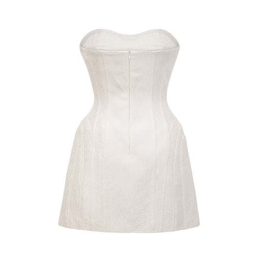 Araminta bow-detail off-shoulder mini dress (US Only)