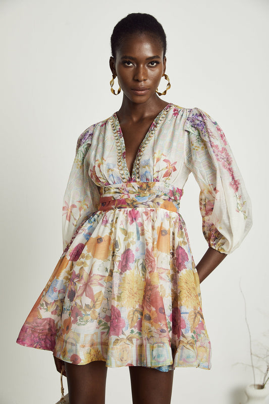 Axelle floral-print mini dress (US Only)