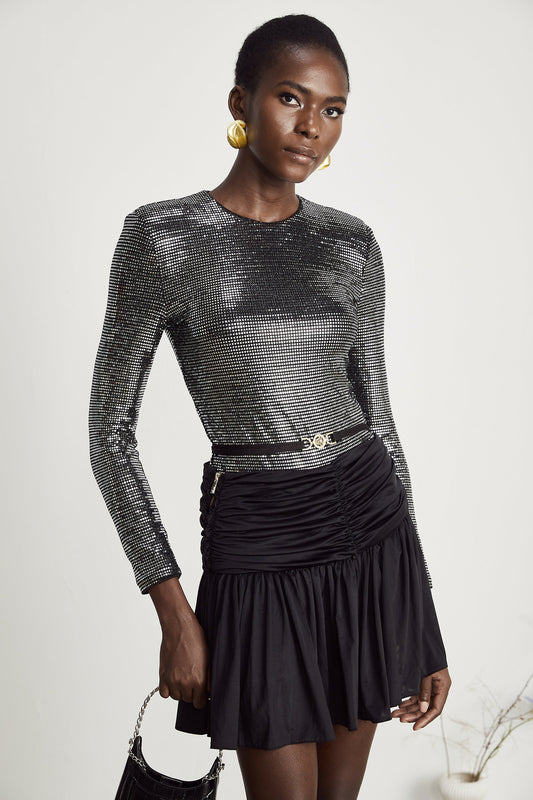 Capucine silver sequined bodysuit (US Only)