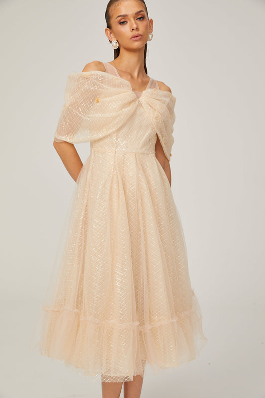 Danielle sequined tulle midi dress (US Only)