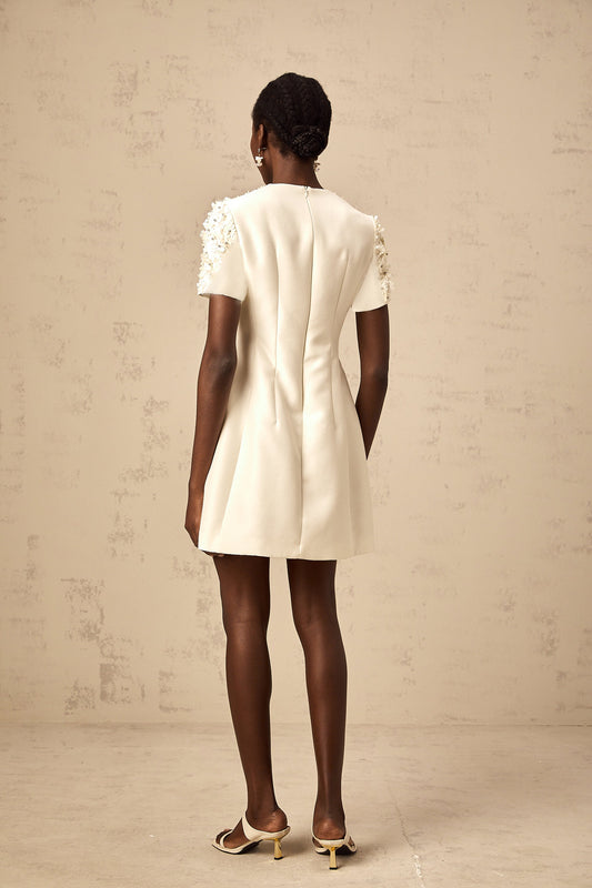 Adrienne floral-appliqué mini dress (US Only)