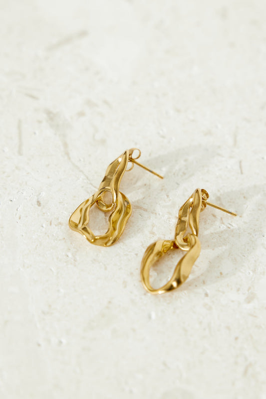 18k Gold Plated Drop Earrings