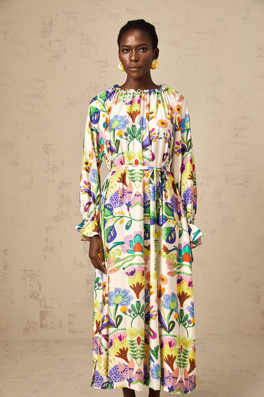 Adalasia paisley-print poplin midi dress (US Only)