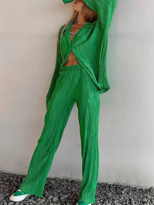 Textured Loose Casual Suit