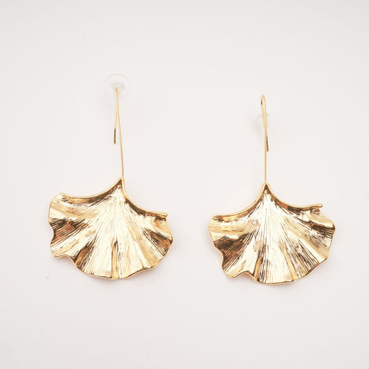 Juliet gold ginkgo drop earrings