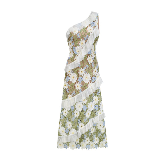 Clémence floral embroidered midi dress (US Only)