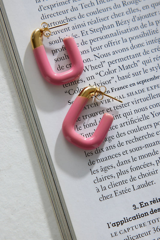 18k Gold Plated Heart-Shaped Earrings