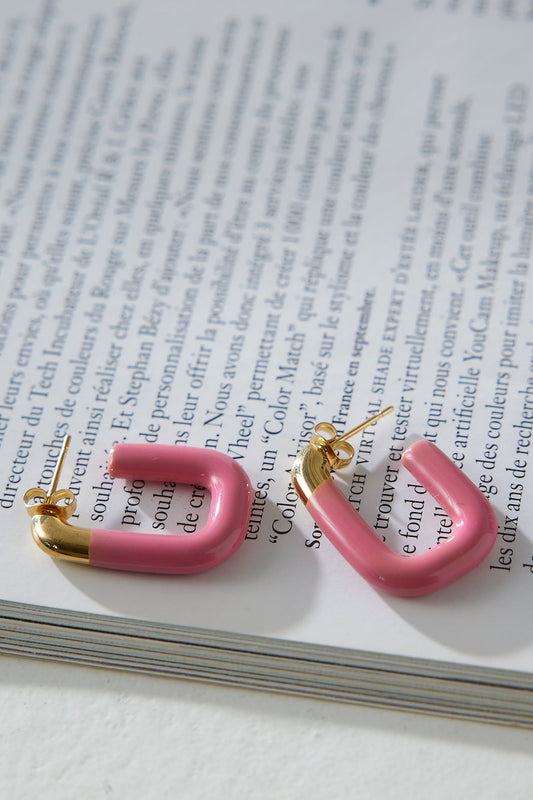18k Gold Plated Heart-Shaped Earrings
