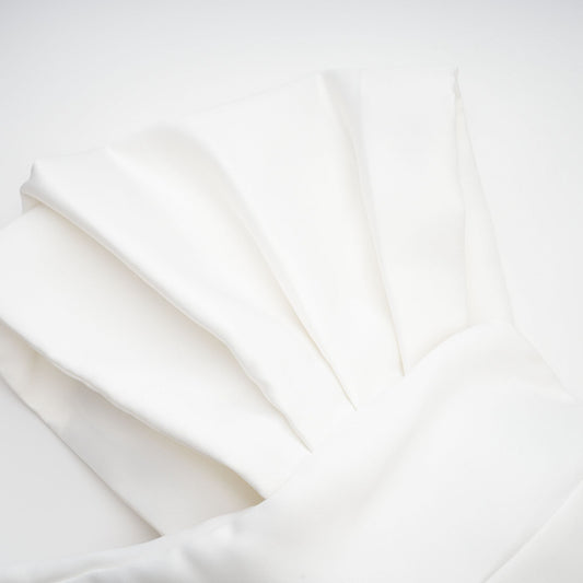 Hélène white oversize-bow mini dress
