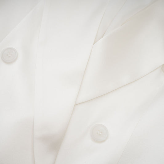 Sylvie white double-breasted blazer